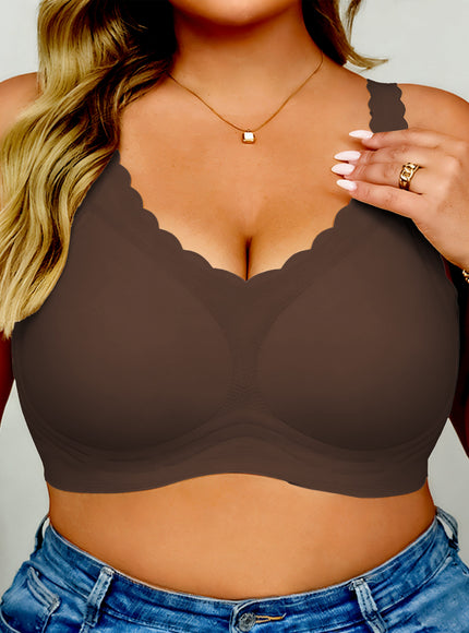 KissICON Curve Seamless Bra – Comfy Wavy Trim