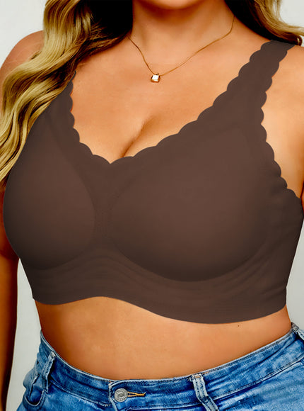 KissICON Curve Seamless Bra – Comfy Wavy Trim