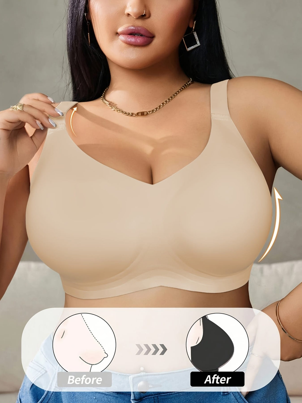 KissICON Curve Seamless Wireless Sports Bras – Effortless
