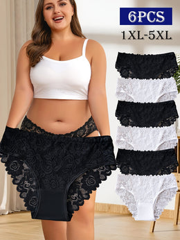 KissICON Curve Sheer Lace Briefs – 6pc