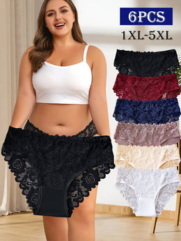 KissICON Curve Sheer Lace Briefs – 6pc