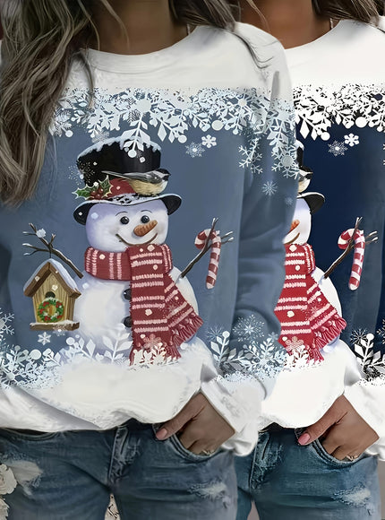 KissICON Curve Snowman Christmas Sweatshirt Twopiece Set