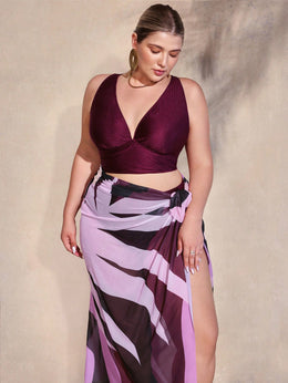 KissICON Curve Solid Color Bikini – Swim Trunks Tie