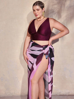 KissICON Curve Solid Color Bikini – Swim Trunks Tie