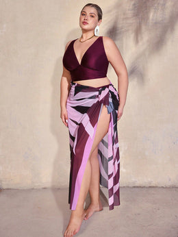KissICON Curve Solid Color Bikini – Swim Trunks Tie