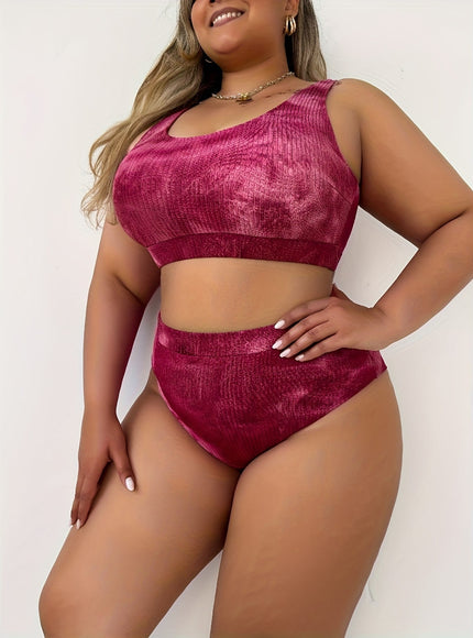 KissICON Curve Tie-dye Bikini – Red Purple Stretch