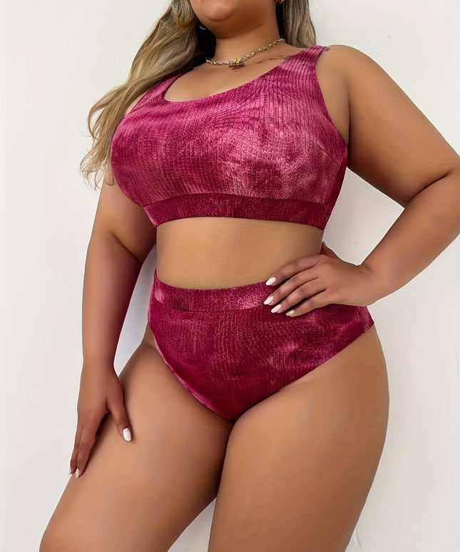 KissICON Curve Tie-dye Bikini – Red Purple Stretch