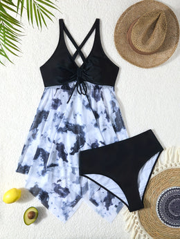 KissICON Curve Tiedye V-Neck Tankini – Twopiece