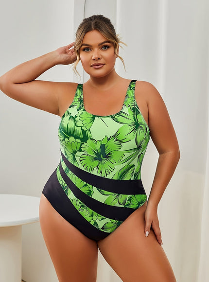 KissICON Curve Tropical Floral Highcut Onepiece Swimsuit