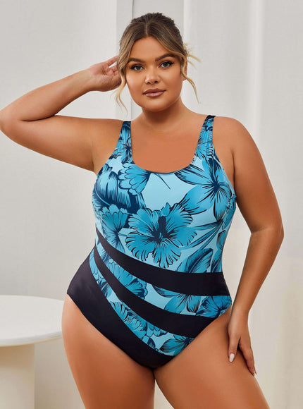 KissICON Curve Tropical Floral Highcut Onepiece Swimsuit