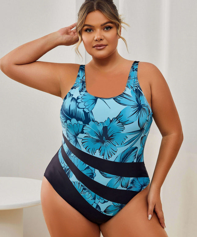 KissICON Curve Tropical Floral Highcut Onepiece Swimsuit