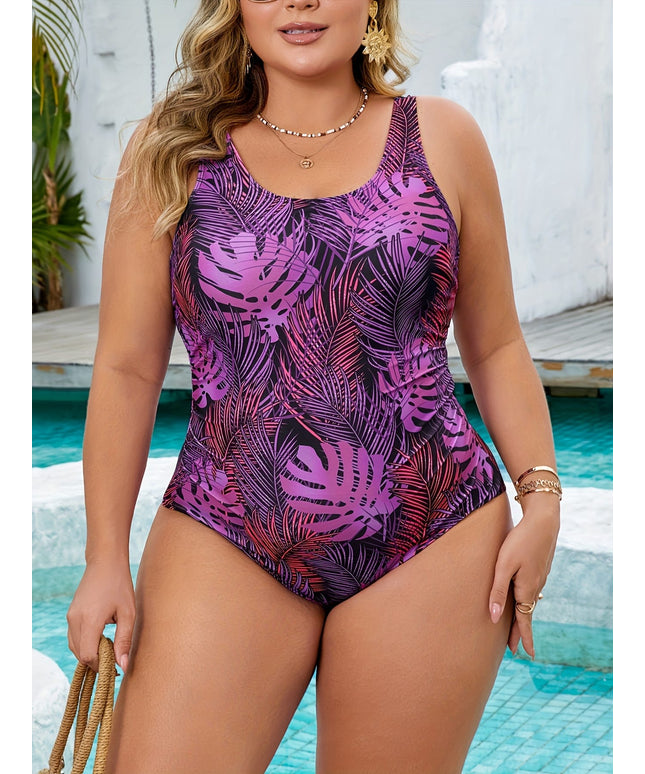 KissICON Curve Tropical Print Onepiece Beach