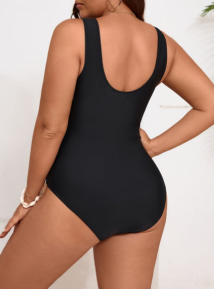 KissICON Curve V-Neck Print One-piece Bikini – Slim