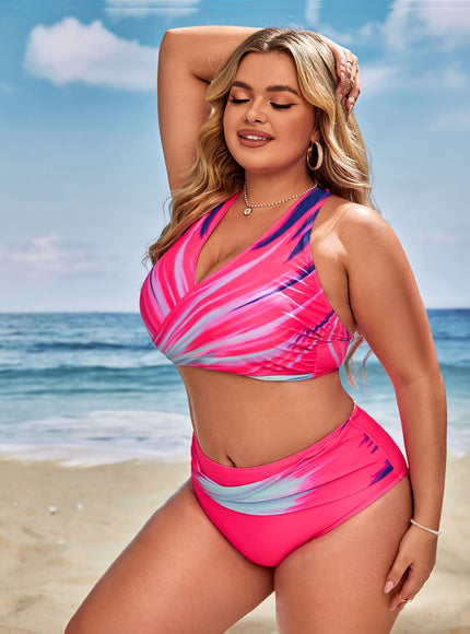 KissICON Curve Vibrant Swirl Tiefront Bikini – Beach Ready