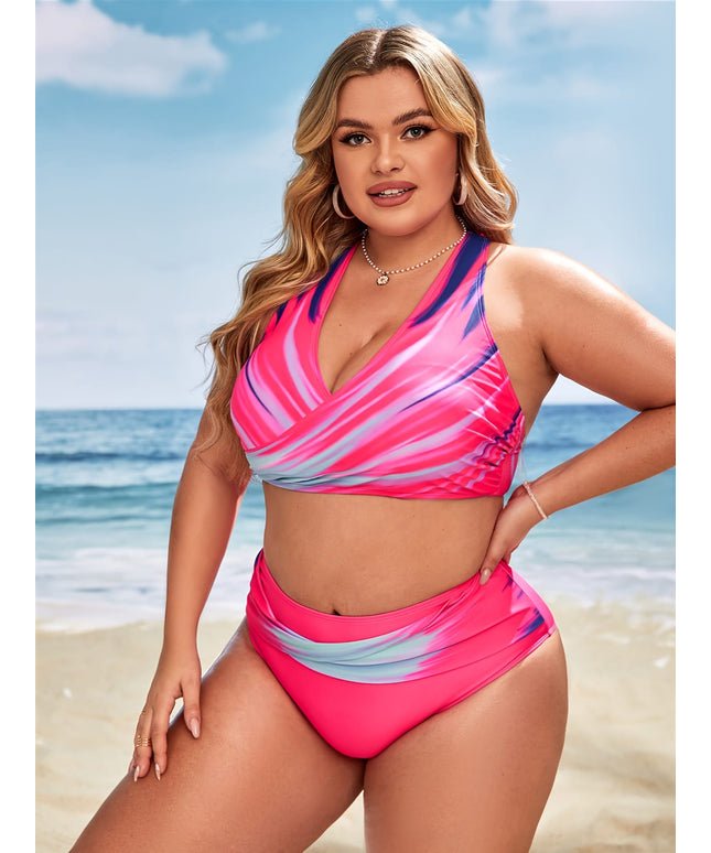 KissICON Curve Vibrant Swirl Tiefront Bikini – Beach Ready