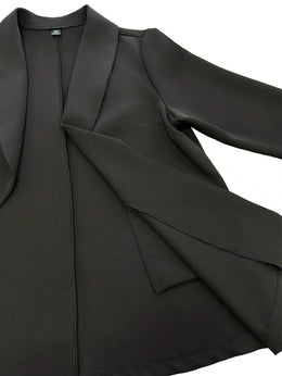 KissICON Curve Women's Lapel Collar Long Sleeve Pocket