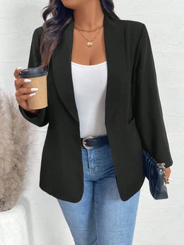 KissICON Curve Women's Lapel Collar Long Sleeve Pocket