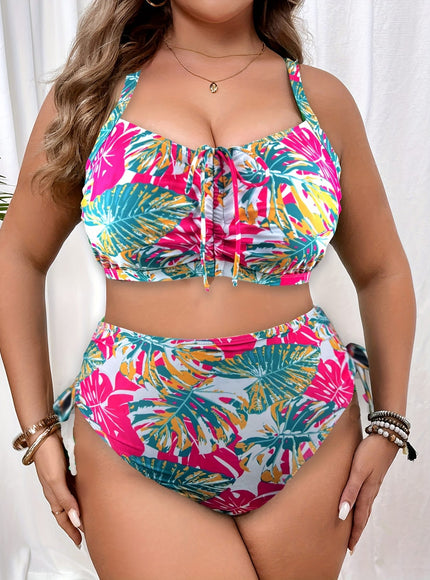 KissICON Curve Women's Solid Color Bikini – Front Center Drawstring