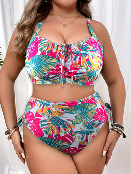 KissICON Curve Women's Solid Color Bikini – Front Center Drawstring