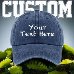 KissICON Custom ChalkStyle Text Washable Twill Baseball Cap