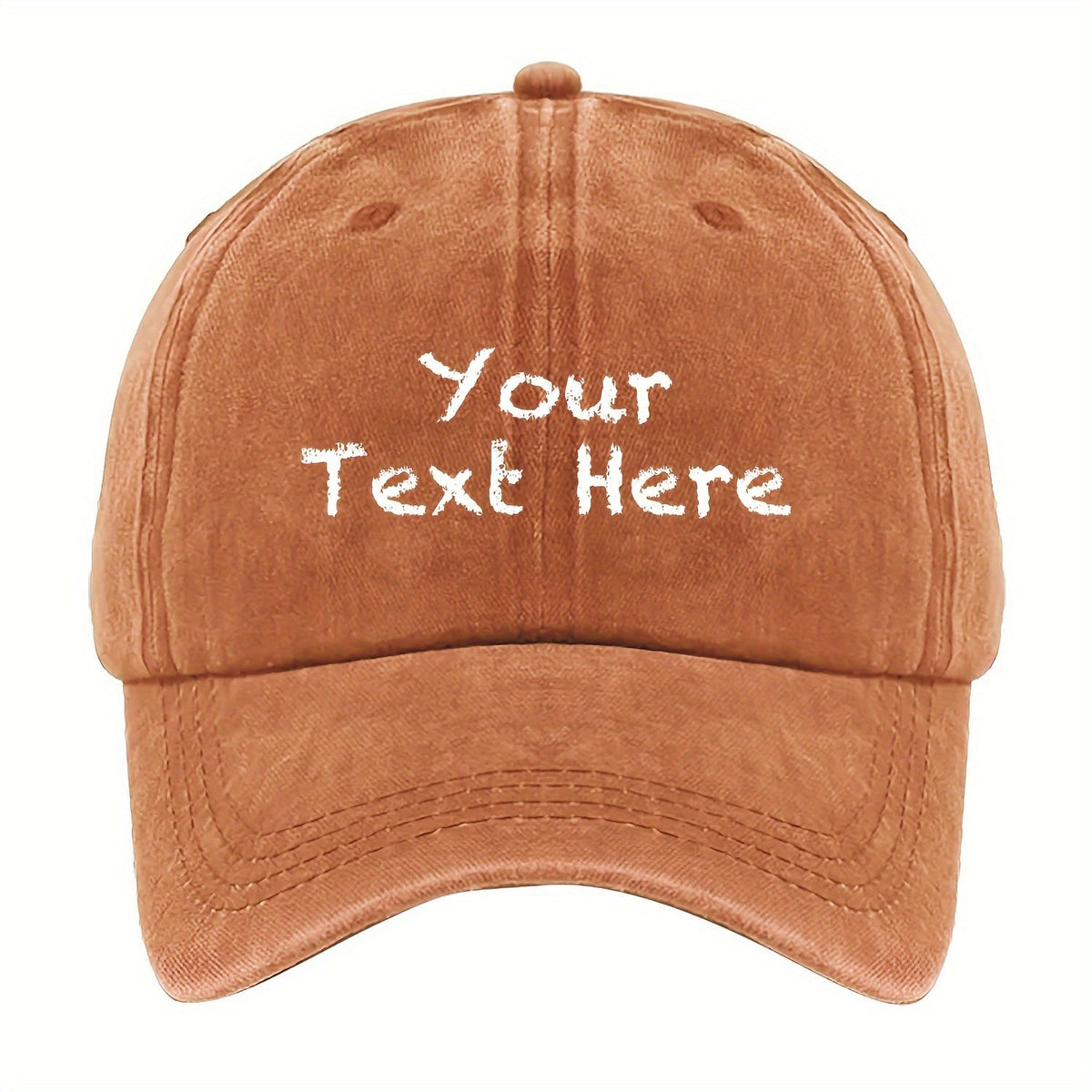 KissICON Custom ChalkStyle Text Washable Twill Baseball Cap
