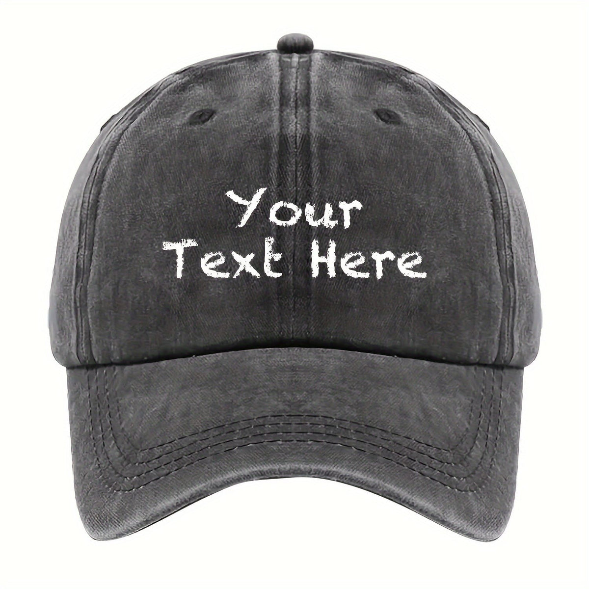 KissICON Custom ChalkStyle Text Washable Twill Baseball Cap