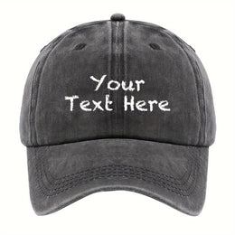 KissICON Custom ChalkStyle Text Washable Twill Baseball Cap