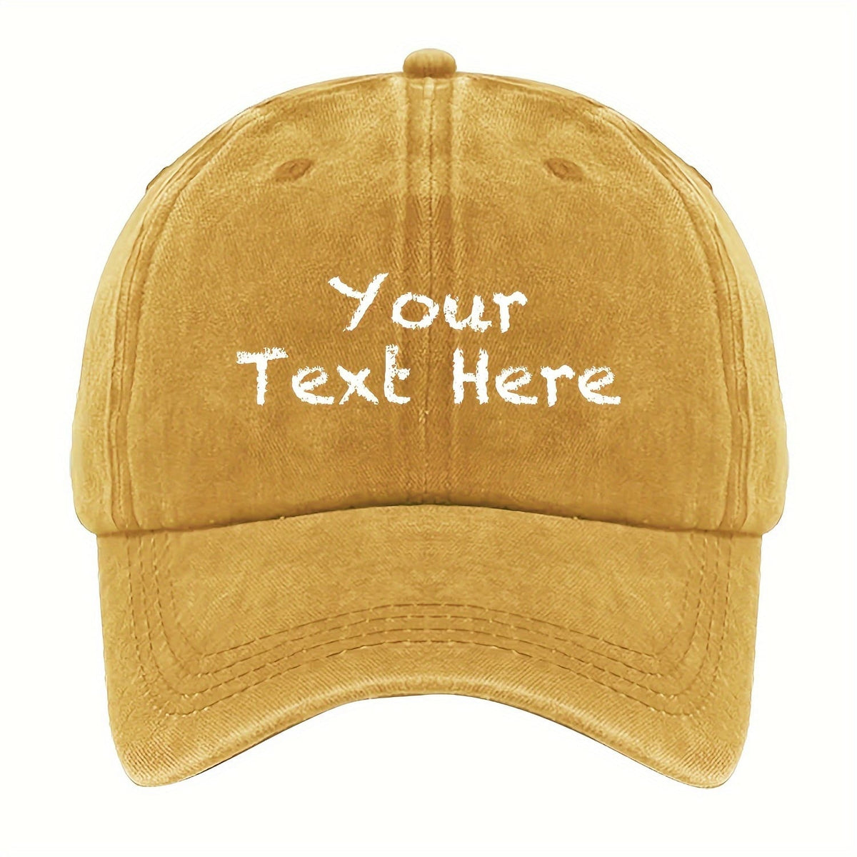 KissICON Custom ChalkStyle Text Washable Twill Baseball Cap