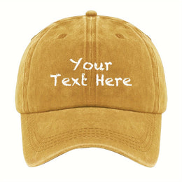 KissICON Custom ChalkStyle Text Washable Twill Baseball Cap