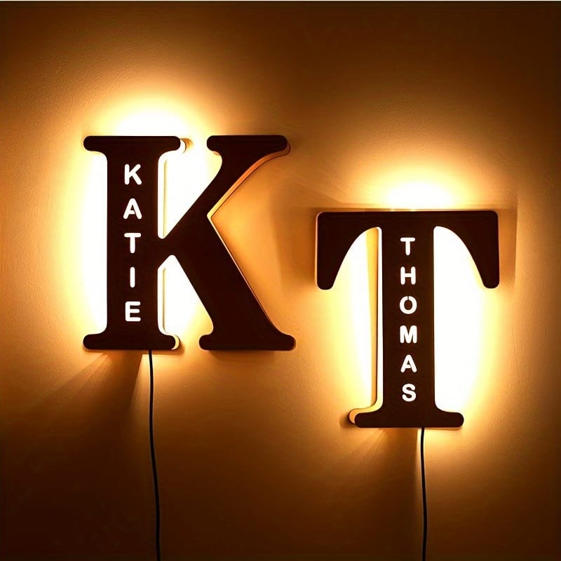 KissICON Custom LED Name Lamp Personal Gift for Lovers  Family