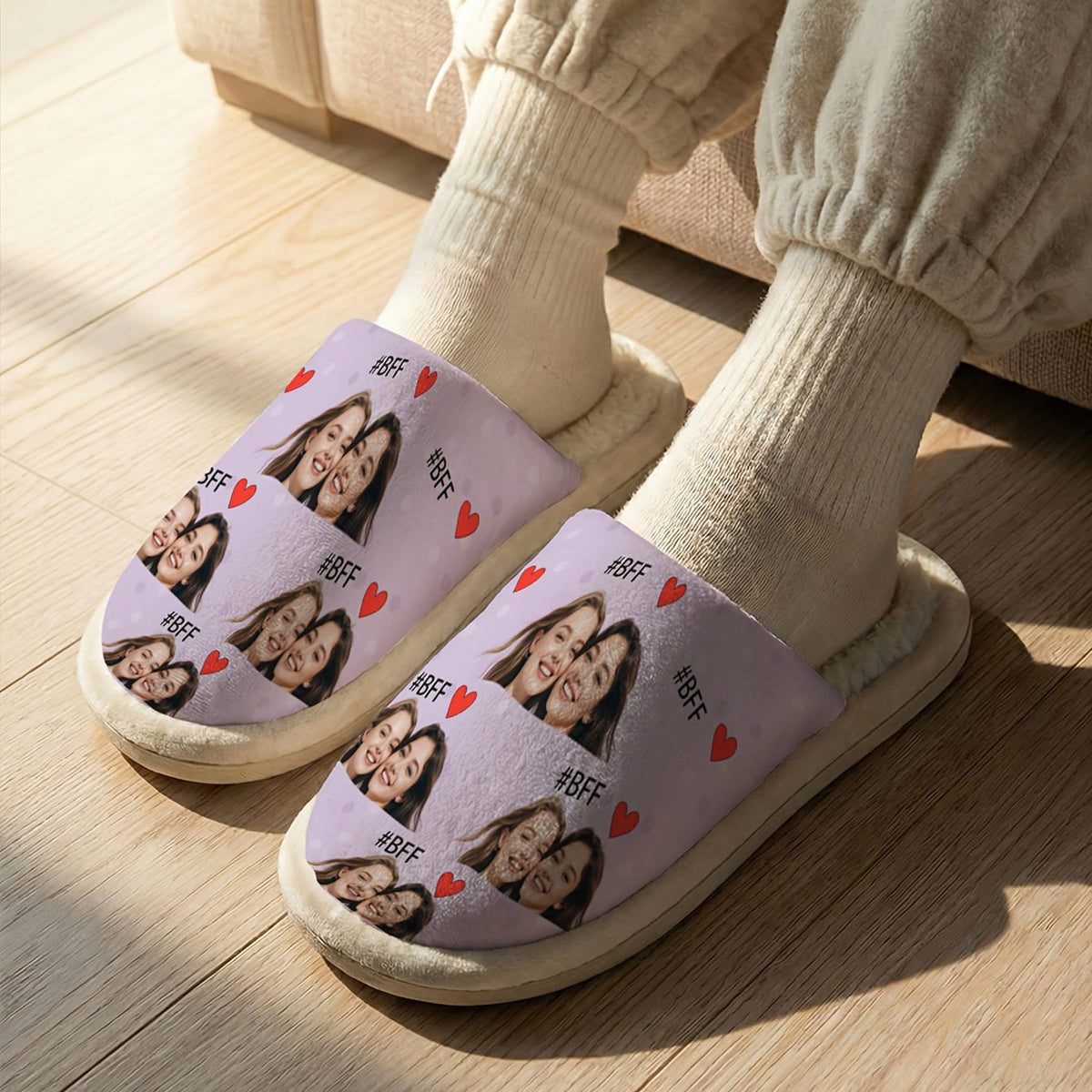 KissICON Custom Photo Slippers Your Face Uniquely Yours