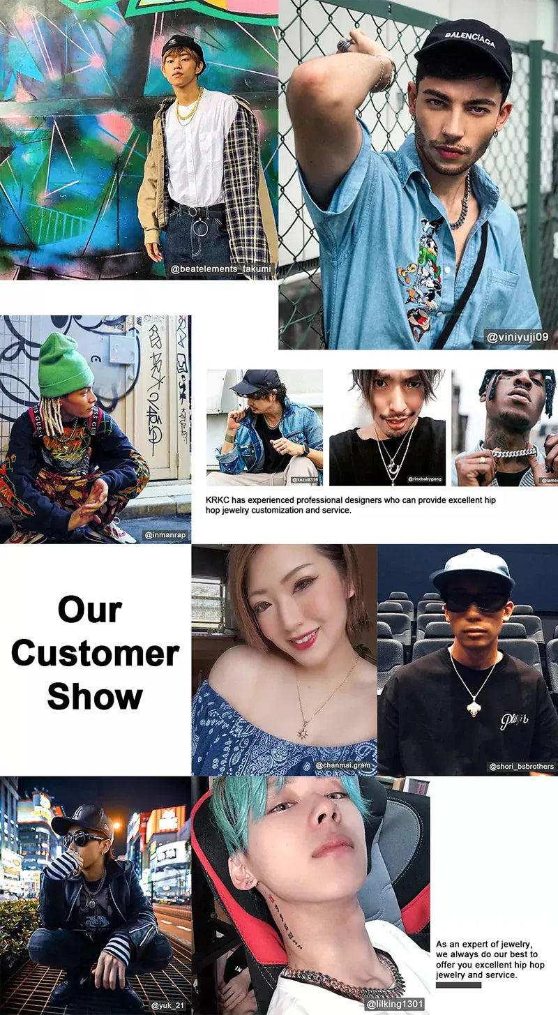KissICON Customized Double-Side Photo Necklace Picture Pendant Chain Personalized Cubic Zirconia Hip Hop Jewelry Gift for Men Women