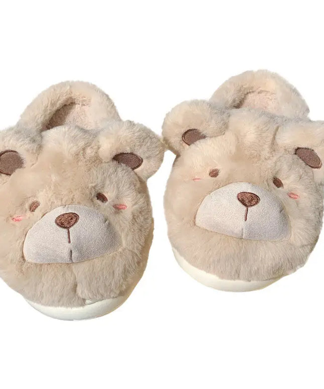 KissICON Cute Bear Single Band Winter New Women Slipper