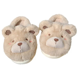 KissICON Cute Bear Single Band Winter New Women Slipper