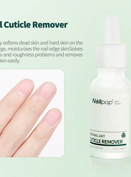 KissICON Cuticle Remover 20ml Nailpop 10ml Rubber Base Gel Top Coat Soak