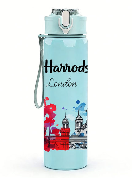 KissICON Cyan 1 Harrods London Architecture 750ml Sports Water Bottle