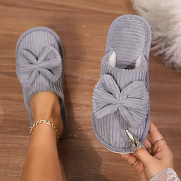 KissICON D / 36-37 Fashion Women Bow Slippers Fall/Winter Indoor Bedroom Floor