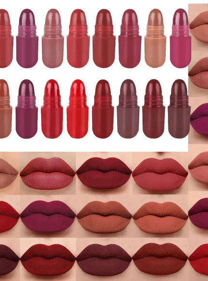 KissICON D-801531 KissIcon 18 Color Lipstick Set - Moisturizing Waterproof