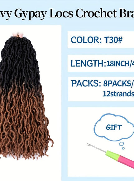 KissIcon 18 Inch Brown Goddess Faux Locs -