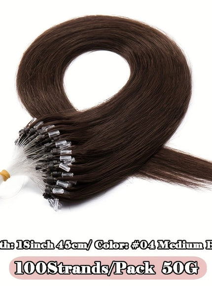 KissIcon Natural Hair Extensions Invisible Remy Micro Ring