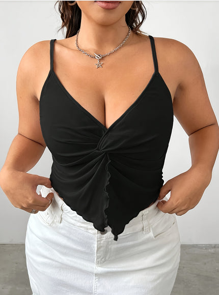 Plus Size - Women'S Elegant Twist Front Cami