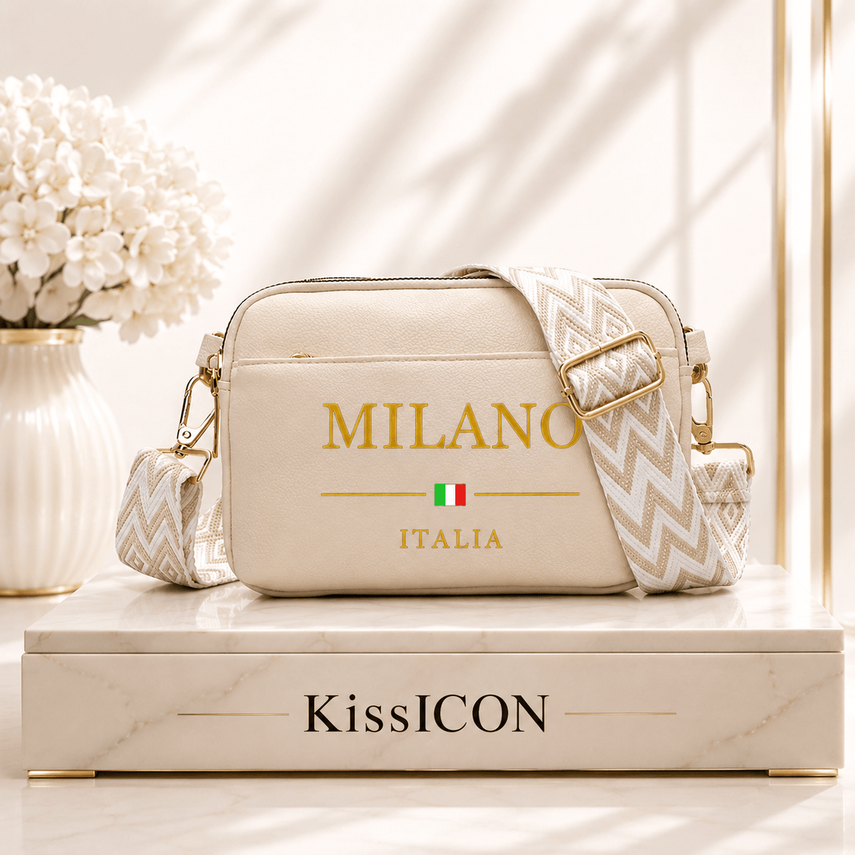 KissICON Da Milano Chic Minimalist Portable Crossbody Bag