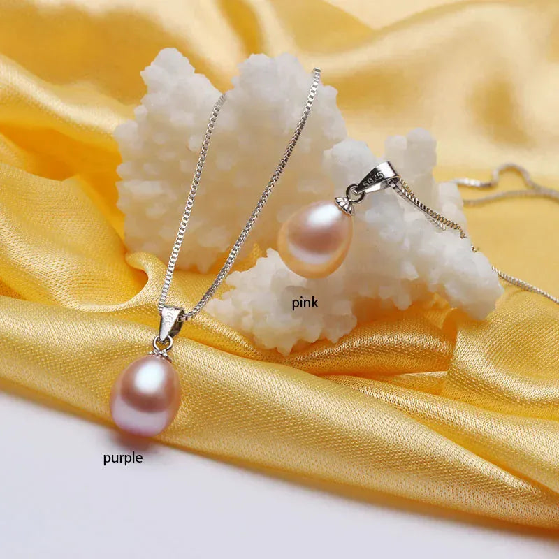 KissICON Dainashi Natural Freshwater Pearl Pendant Necklace Women Simple Fashion 925Sterling Silver High Jewelry Gift for Mother hot sale