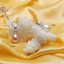 KissICON Dainashi Natural Freshwater Pearl Pendant Necklace Women Simple Fashion 925Sterling Silver High Jewelry Gift for Mother hot sale