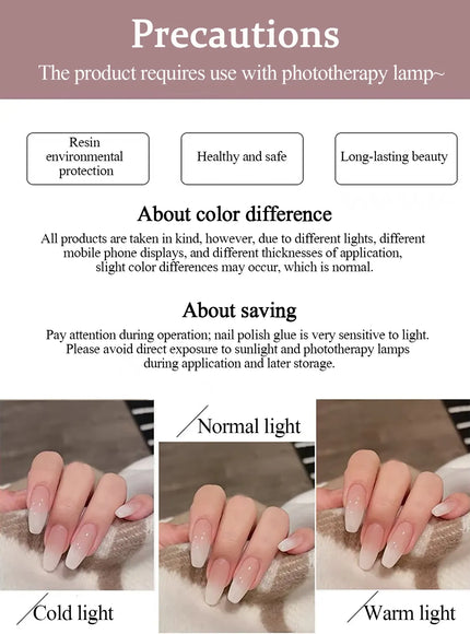 KissICON dantourubai 1pcs WS Autumn Winter Nails Milky White Gel