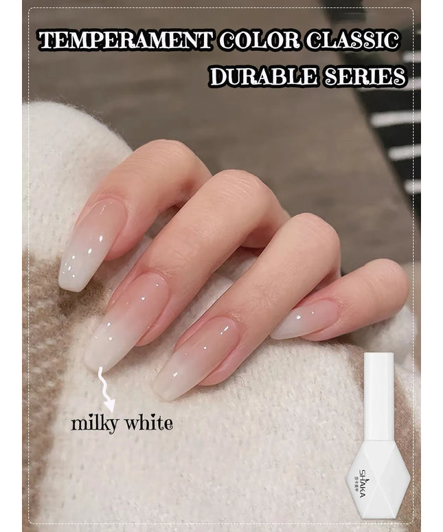 KissICON dantourubai 1pcs WS Autumn Winter Nails Milky White Gel