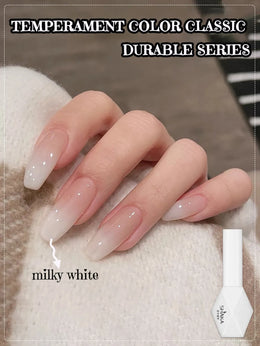 KissICON dantourubai 1pcs WS Autumn Winter Nails Milky White Gel