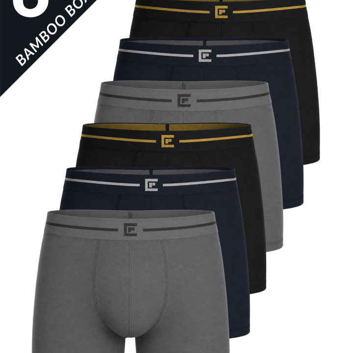 Soft Bamboo Boxers 6Pack Mens Breathable MoistureWicking Comfort