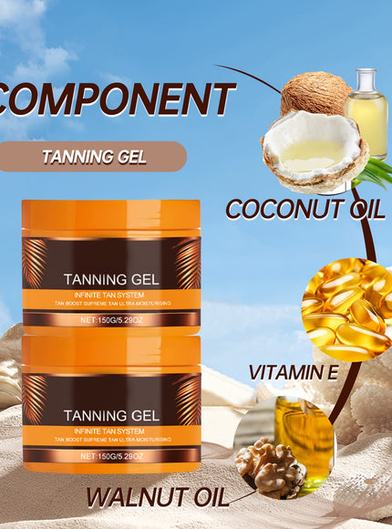 KissICON Dark Black Gel Polish / 2 Boxes KissIcon Tanning Gel Duo - Hydrating Tan Carrot