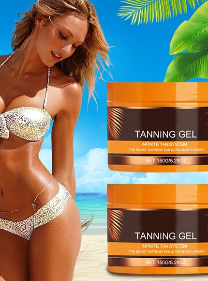 KissICON Dark Black Gel Polish / 2 Boxes KissIcon Tanning Gel Duo - Hydrating Tan Carrot
